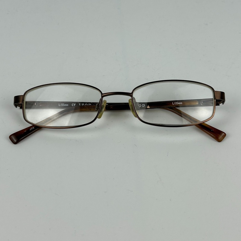 Izod 387 Unisex Adults Eyeglasses Frame Brown Rectangle Full‎ Rim 49-18-135 mm - Picture 10 of 10